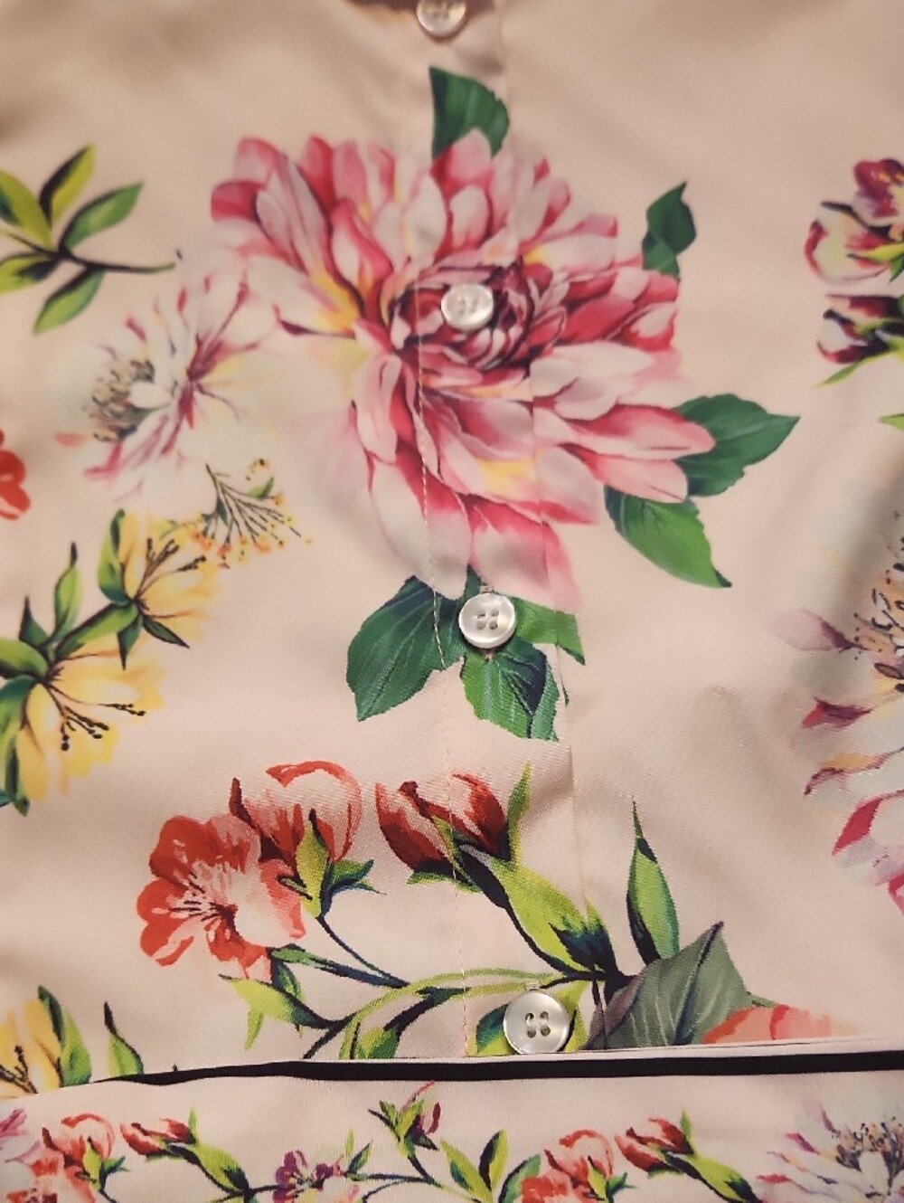 Dalia MacPhee Pink Floral Belted Collared Floral Midi Dress - Picture 9 of 12